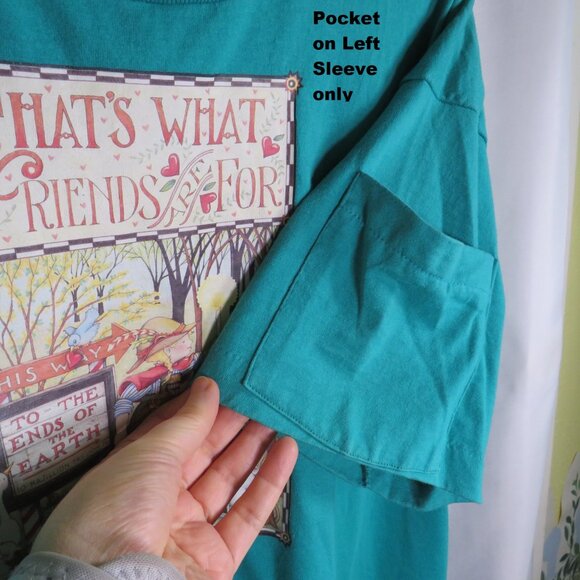That's What Friends Are For Mary Engelbreit T-Shirt (transfer) Teal Color - Picture 8 of 10